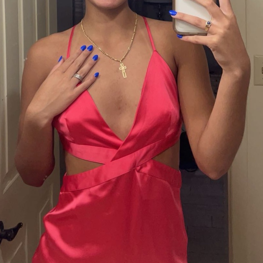 Zara Maxi cut out dress with leg slit